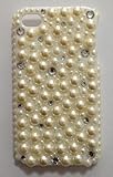 iPhone5 ケース カバーシンプル パール  DecoQueenオリジナル商品　ノベルティ付き! ブランド　キラキラ　デコ電　ビーズ ラインストーン  5-0067 アイフォン