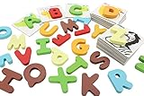 【知育玩具】 木製 アルファベット 動物 絵カードパズル 木製文字数字パズル (アルファベット)