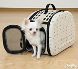 アイリスオーヤマ 折りたたみペットキャリー(ベージュ) OPC-320-BE