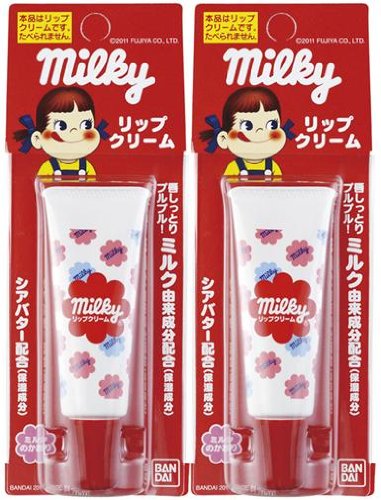 【２個で配送料無料！】不二家ミルキー＆ペコちゃん リップクリーム ８.０ｇ×２個セット