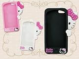 【iPhone5ケース】ハローキティ シリコン製ソフトケース　かくれんぼ ピンク・ブラック・ホワイト ピンク