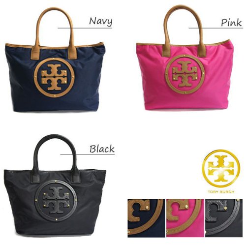 アウトレット品 TORY BURCH (トリーバーチ) スタッズ ナイロンキャンバストートバッグ 【並行輸入品】 3色