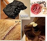 ヘアアクセサリー 4点 セット 豊富な バリエーション 【リボン お花 パール キラキラ ストーン クリップ バレッタ ゴム 】 (Cセット)