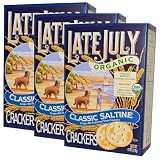 Late July オーガニック クラシック クラッカー(塩味)(6oz x 3箱)[海外直送品]