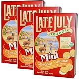 Late July オーガニック ミニ チェダーチーズサンド クラッカー(5oz x 3箱)[...