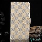 iPhone6ケース&iPhone6 plus ケース LG カバー レザー 革 手帳型 スマホケース アイフォン6 ブランド スマホカバー 人気 カード収納 おしゃれ (ｉＰｈｏｎｅ6, 白)