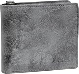 [エドウィン] レトロ合皮 小銭付き2折財布