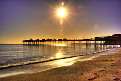 Sun over pier - Teignmouth