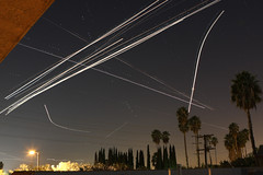 Airplanes Light Trails
