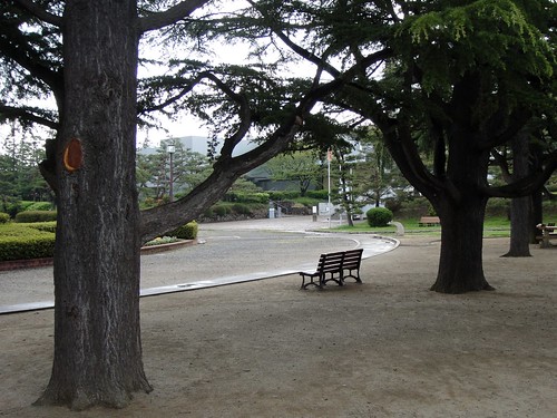 城山公園のベンチ