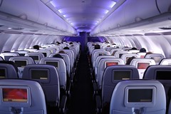Virgin America's Airbus A319 cabin