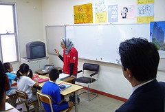 カイロ日本人学校を視察