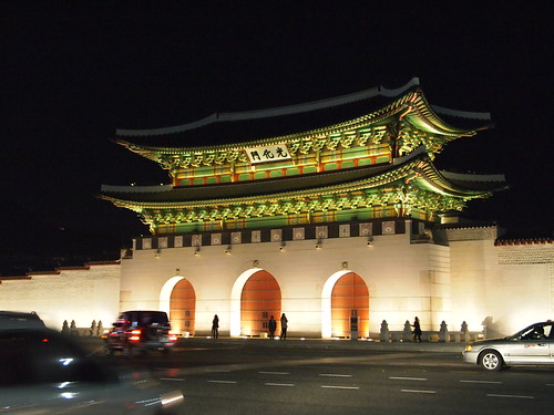夜の光化門　韓国