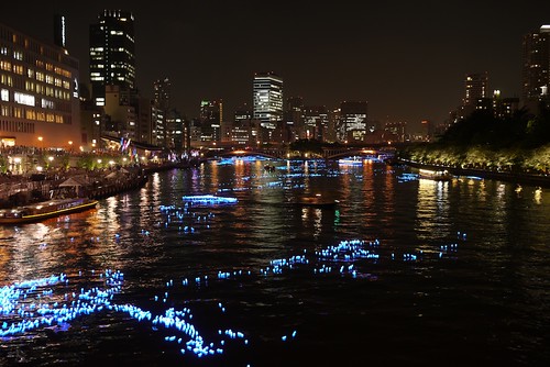 Osaka river light up