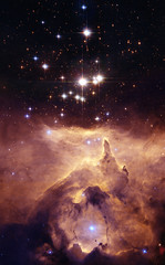 The star cluster Pismis 24 in the core of the large emission nebula NGC 6357, Hubble 2006