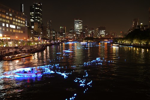 Osaka river light up
