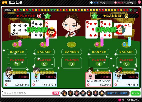 オンラインカジノアメーバピグカジノジャックポットスロットルーレットブラックジャックミニバカラレポートプレイ日記かじのこ
