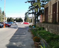 в движении
