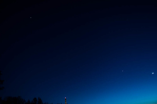 Two planets and a New Moon