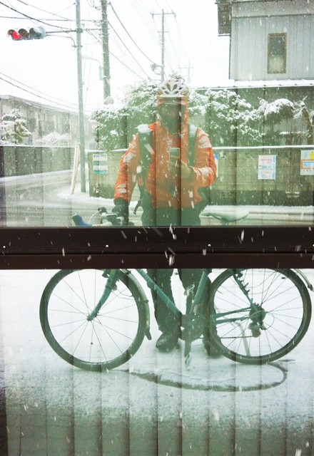 今日の雪ライド全身の写真