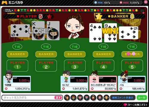 オンラインカジノアメーバピグカジノジャックポットスロットルーレットブラックジャックミニバカラレポートプレイ日記かじのこ
