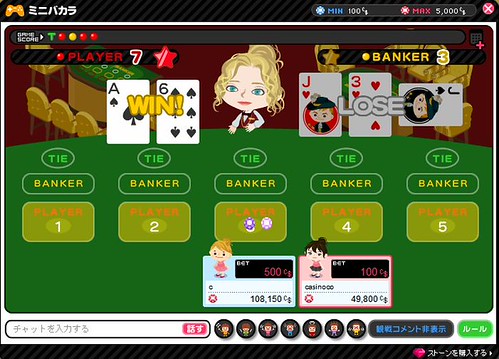 オンラインカジノアメーバピグカジノスロットルーレットブラックジャックミニバカラマーベルジャックポットかじのこ
