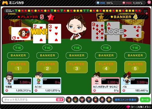 オンラインカジノアメーバピグカジノジャックポットスロットルーレットブラックジャックミニバカラレポートプレイ日記かじのこ