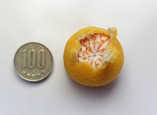 フリー和菓子作家・三納寛之さんの作った和菓子みかん