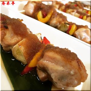 おつまみに♪麦風鶏の串焼き