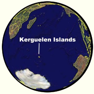 ケルゲレン諸島の位置