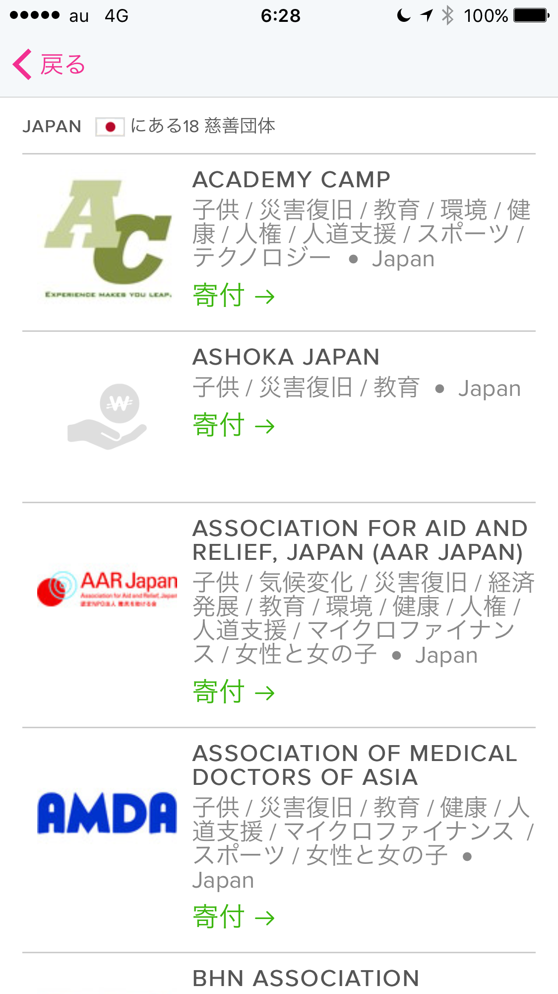 寄付できる団体