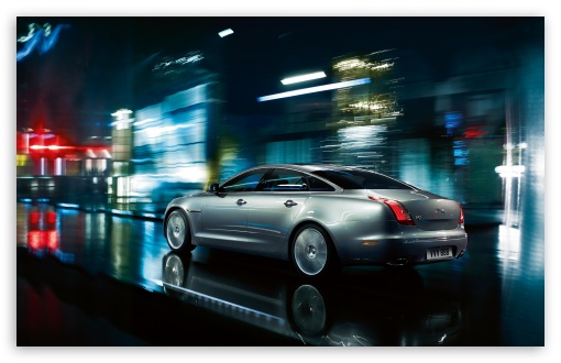 Jaguar XJ Gray HD desktop wallpaper 