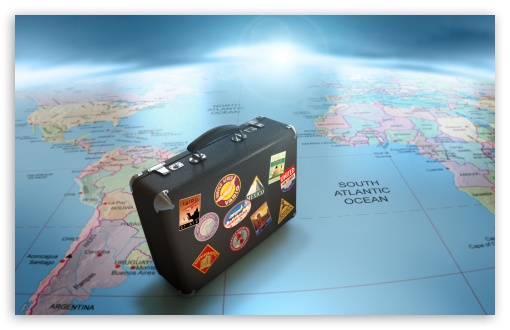 Suitcase HD desktop wallpaper 