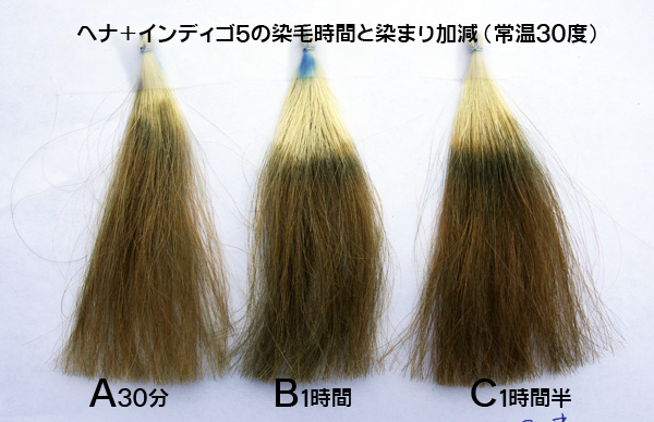 ヘナ インディゴ５の染め時間は１時間 ヘナ遊で手作りヘアケア ハーブシャンプー白髪染め