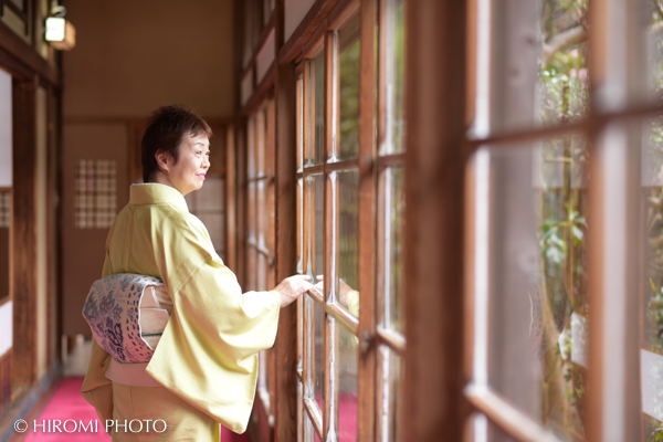 日影茶屋さんにて着物美人