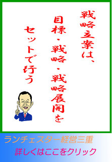 戦略立案は、目標・戦略・戦略展開をセットで行う