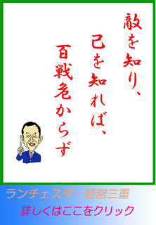 敵を知り、己を知れば、百戦危からず