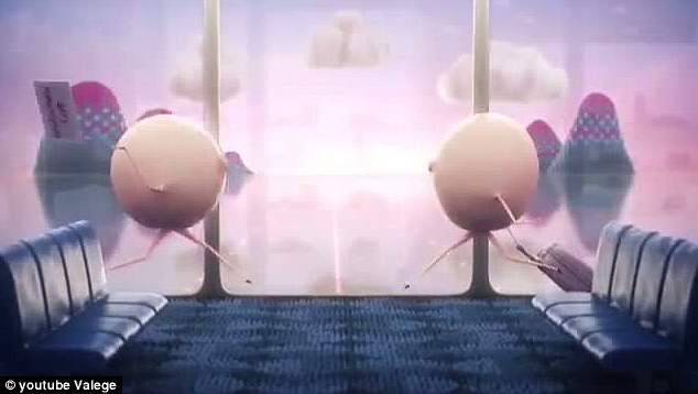 Reunited: The two breasts run towards each other in delight