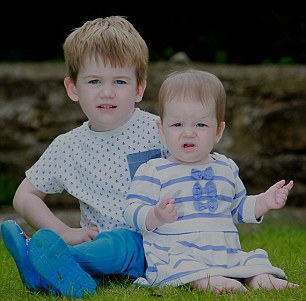 Similarities: Charlie and Georgina looked identical at their births