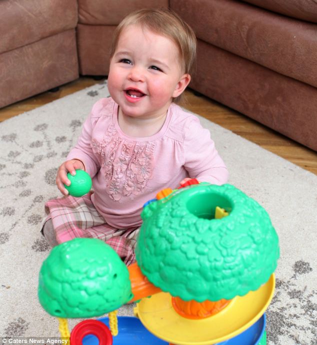 Beaten the odds: Days after a stroke that lasted 48 hours, the toddler made an almost full recovery