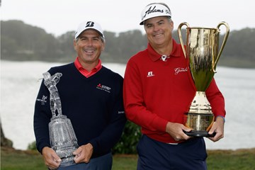2013年 チャールズ・シュワブ・カップ選手権 最終日 フレッド・カプルス(左)&ケニー・ペリー