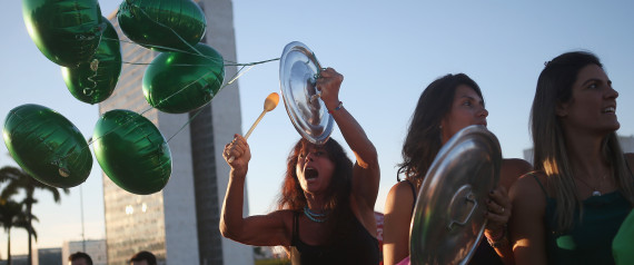 BRAZILIAN ANTIGOVERNMENT PROTESTORS
