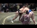 20140920　大相撲秋場所7日目　勢ｖｓ逸ノ城　勢　逸ノ城の連勝阻止