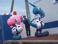 081102 豊田イベント シャオロン パオロン万歩計対決