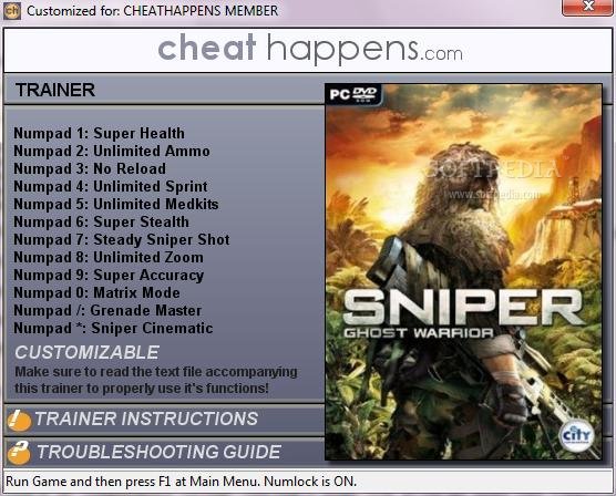 Sniper: Ghost Warrior Cheats, Codes,.
