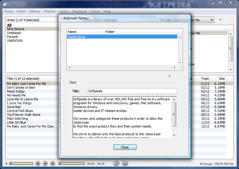 Download YamiPod v1.8 (freeware).