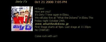 Dirty T's Live in Ebisu