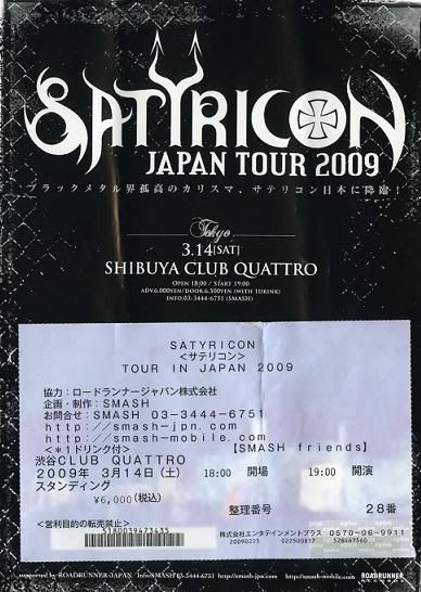 Satyricon Japan Tour 2009