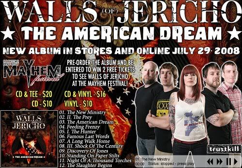 Walls Of Jericho -The American Dream