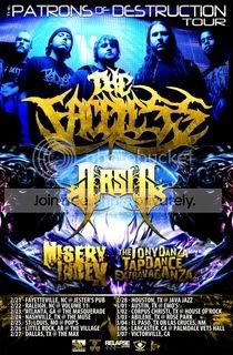 Faceless Arsis Misery index Tour 2009